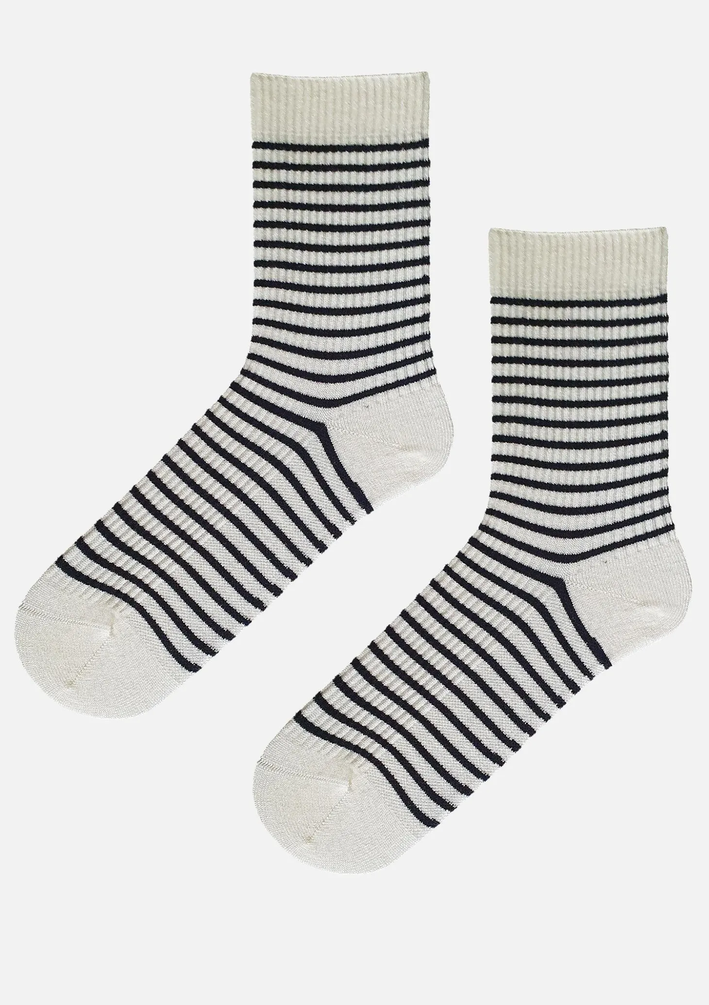 Skarpetki z czarnymi paskami i elastycznym ściągaczem Stripes