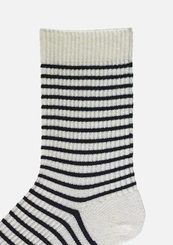 Skarpetki z czarnymi paskami i elastycznym ściągaczem Stripes