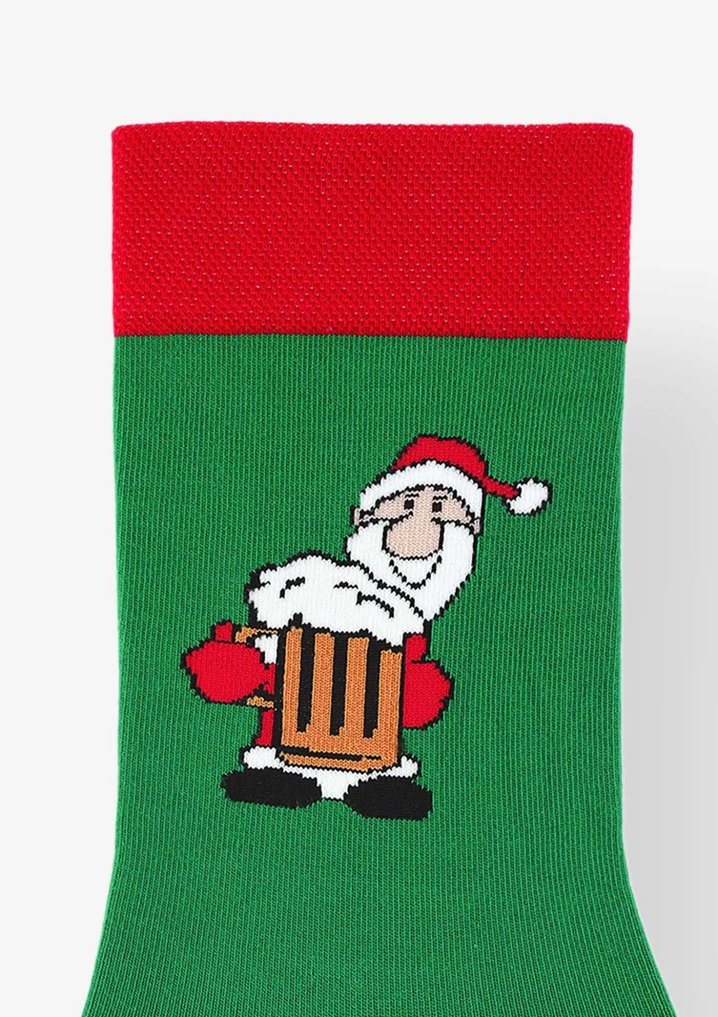 Skarpety męskie bawełniane nie do pary w świąteczne kufle piwa Santa Beer 2 Marilyn