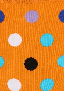 Skarpety męskie bawełniane pomarańczowe w kolorowe kropki Men Dots 3 Marilyn