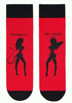 Skarpety męskie bawełniane z seksownym niegrzecznym aniołkiem Santa Diablos Marilyn