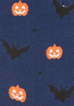 Skarpety męskie z grafiką nietoperzy i dyni Halloween Marilyn