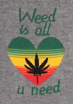 Skarpety męskie z liściem w sercu Weed Love 2 Marilyn