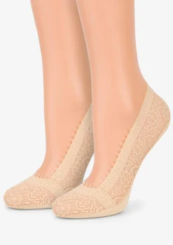 Stopki damskie koronkowe cieliste 2pak - Comfort Lace
