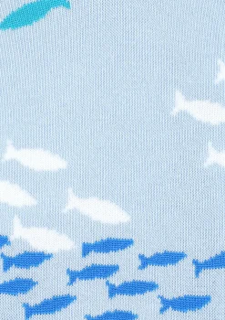 Stopki damskie z bawełny w rybki Footies Fishes Marilyn