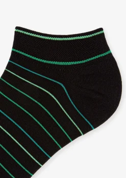 Stopki męskie bawełniane w dynamiczne zielone paski Stripes 2 Marilyn