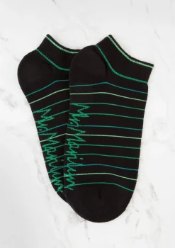 Stopki męskie bawełniane w dynamiczne zielone paski Stripes 2 Marilyn