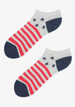 Stopki męskie w paski i gwiazdki Footies Men USA Marilyn