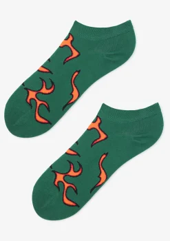 Stopki męskie z grafiką płomieni Footies Men Flames Marilyn
