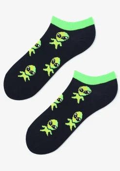 Stopki męskie z neonowymi kosmitami Footies Men Ufo Marilyn