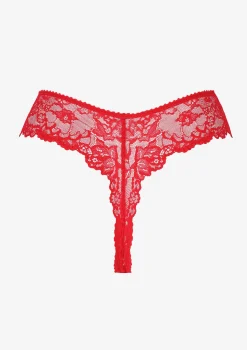 Stringi damskie koronkowe zmysłowa czerwień Tia Poupee Marilyn