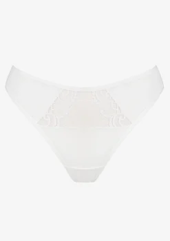 Stringi damskie z elastycznego tiulu i zmysłowej koronki off white Yvonne Poupee Marilyn