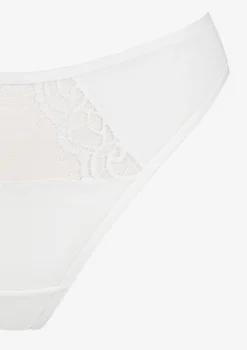 Stringi damskie z elastycznego tiulu i zmysłowej koronki off white Yvonne Poupee Marilyn