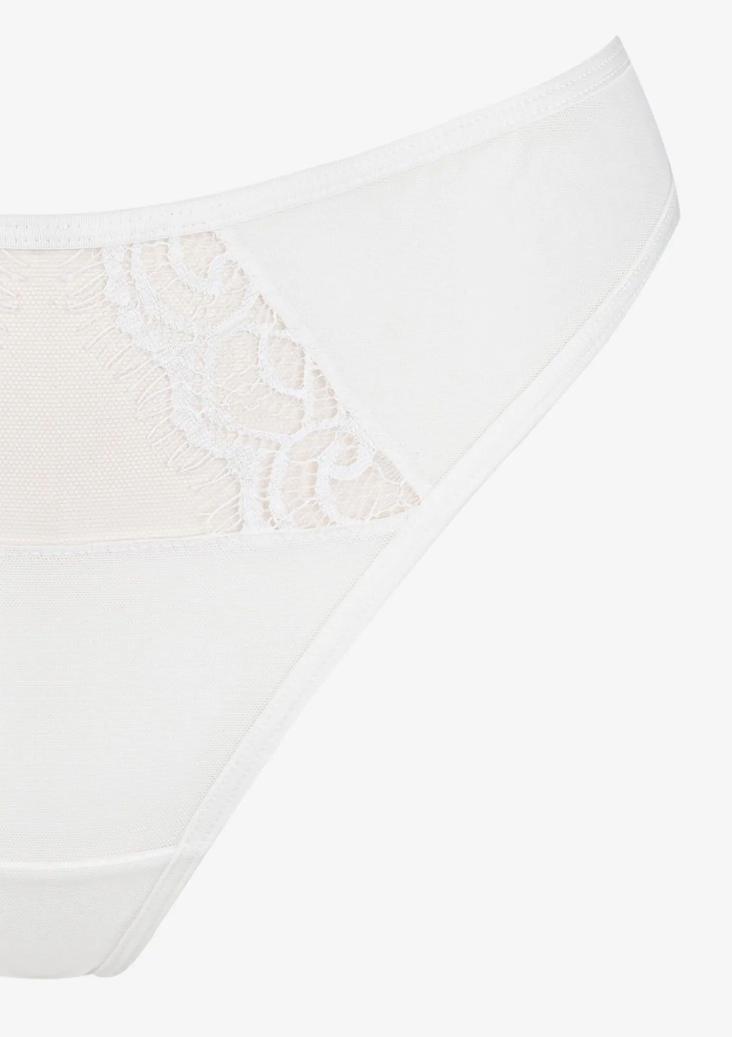 Stringi damskie z elastycznego tiulu i zmysłowej koronki off white Yvonne Poupee Marilyn