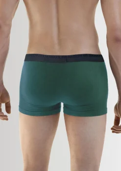 Bokserki męskie klasyczne z logowaną gumą ciemnozielone - Boxers Pro