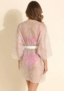 Jedwabne pareo plażowe - Silver Silk