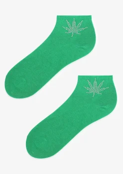 Niskie skarpetki damskie Cotton Silver Weed Marilyn