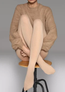 Rajstopy damskie ciepłe i miękkie z kaszmirem kremowe Cashmere D09 Line Marilyn